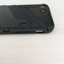 iPhone 7 / 8 / SE (第2世代/第3世代) SE2 SE3 ケース バンパー型 スタンド付き ブラック 黒 アーマー仕様_画像5