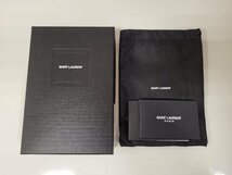 ★SAINT　LAURENT　サンローラン　二つ折り財布　668287　キャビアスキン　コンパクトジップ　付属品有　中古★003358_画像9