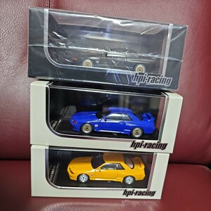 hpiracing R32 SKYLINE GT-R GROUP-A RACING 3台セット 8094 Black 8122 Yellow 8122 Blue 未開封　未展示