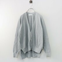 グラフペーパー Graphpaper High Density Cotton Knit Cardigan コットンニットカーディガン 0/グレー トップス【2400013692601】_画像2