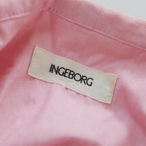 定価3.7万 2020AW インゲボルグ INGEBORG ピコフリル＆タックフーディブラウス /ピンク フードシャツ【2400013684231】_画像7