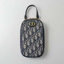 定価17.5万 クリスチャン ディオール Christian Dior 30 モンテーニュ フォンホルダー/ネイビー オブリーク チェーン【2400013687201】_画像3