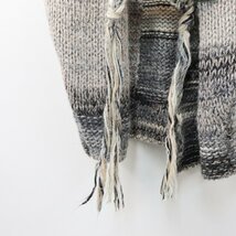 ザディグエヴォルテール ZADIG&VOLTAIRE マルチボーダー配色ニットロングベスト/グレー系 羽織り【2400013653428】_画像5