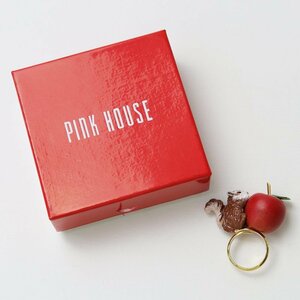 ピンクハウス PINK HOUSE りんごとリスモチーフ 指輪/ゴールド レッド リング アクセサリー【2400013688024】