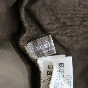 2020AW ネストローブ nest Robe リネンツイストスリーブ前開きワンピース F/ブラウン ブラウス 【2400013680653】の画像8