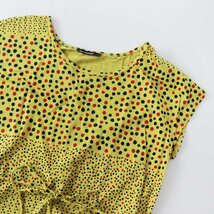 マリメッコ marimekko コットン safiira カットソーワンピース XS/イエロー チュニック ドット【2400013686716】_画像1