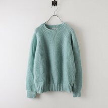 ナチュラルランドリー NATURAL LAUNDRY キッドモヘア クループルオーバー 2/ライトブルー ニット セーター クルーネック【2400013687416】_画像2