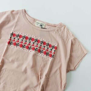 未使用 マーブルシュッド marble SUD 胸元プリント 半袖Tシャツ F/ピンク トップス ムーミン【2400013696739】