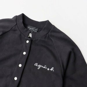 美品 アニエスベー agnes b. WEB限定アイテム BLOUSON ブルゾン 4/ブラック アウター プレッション【2400013700221】