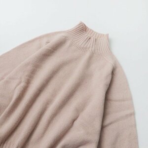 定価4.1万 2021AW マーガレットハウエル MARGARET HOWELL TWISTED CASHMERE WOOL カシミヤ ハイネック ニット 2/ピンク【2400013708500】