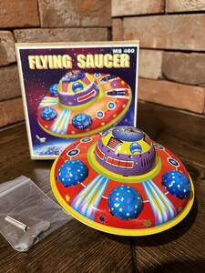 FLYING SAUCER フライング・ソーサー　ブリキ　おもちゃ　箱付き　14cm