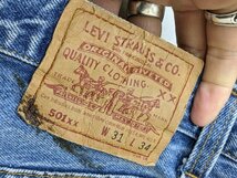 1．USA製 リーバイス LEVI'S 501XX デニムパンツ ジーンズ アメカジ ワーク 90s ヴィンテージ メンズW31L34 インディ_画像8