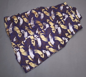 A49-6 prompt decision secondhand goods polyester (..* Mai pcs for ) hakama horse . type gold . purple fan paper 83cm