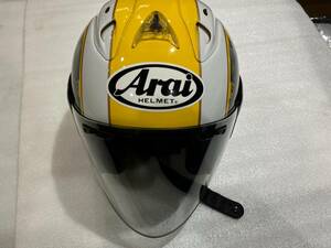 (^^♪ 15　ワイズギア　ARAI　SZ-RAMIII YAMAHA CRANK　イエロー　59-60（中古） 