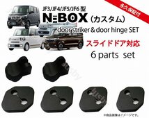 ホンダ 新型N-BOX(JF3/JF4/JF5/JF6)専用 ドアストライカーカバー（+スライド）＆ドアヒンジカバー HONDA NBOX パーツア クセサリー_画像1