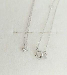 最終価格！K10 ネックレス ダイヤモンド 0.05ct 1粒ダイヤ スキンジュエリー 期間限定セール 