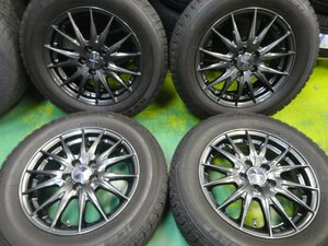 ■40756■VELVAトヨタ純正ストレートナット対応◎ICEエスポルテ195/65R15プリウス等スタッドレスアルミ4本セット