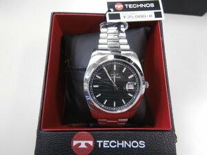 ■40811■★未使用★TECHNOS（テクノス） 腕時計　メンズウォッチ　シルバー T6500SB