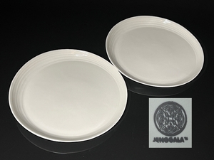 【瑞】ジェンガラ JENGGALA 食器　陶器皿２枚　径：２２．６ｃｍ