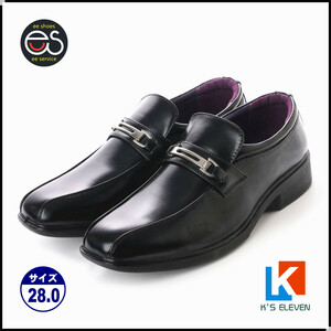 * новый товар * популярный *[15116_BLACK_28.0] джентльмен комфорт бизнес обувь легкий & soft bit имеется туфли без застежки размер :24.5~28.0