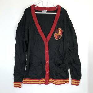 ハリーポッター Harry Potter 公式 アクリルカーディガン Lサイズ グリフィンドール Gryffindor ブラック