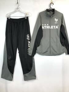 アスレタ ATHLETA ジャージ セットアップ ブラック グレー Lサイズ