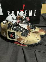 Supreme × Nike Air Jordan 5 Retro Desert Camo 2015年製　国内正規品 Supreme Dunk AIR JORDAN ナイキエアジョーダン_画像5