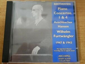 CDk-3947 Beethoven: Piano Concertos 1 & 4 Furtwangler