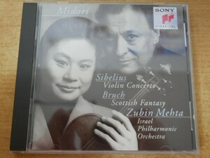 CDk-4046 Sibelius / Bruch - Midori, Israel Philharmonic Orchestra, Zubin Mehta Violin Concerto / Scottish Fantasy