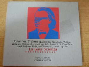 CDk-4128 Johannes Brahms, La Gaia Scienza Quartett Fr Pianoforte, Violine, Viola Und Violoncell, C-Moll, Op. 60