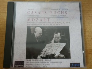 CDk-4141 Mozart - Pablo Casals, Joseph Fuchs, Lillian Fuchs, Prades Festival Orchestra / Sinfonia Concertante in E Flat