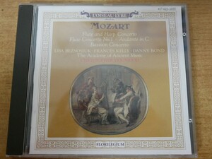 CDk-4146 THE ACADEMY OF ANCIENT MUSIC/HOGWOOD / MOZART: FLUTE AND HARP CONCERTO etc