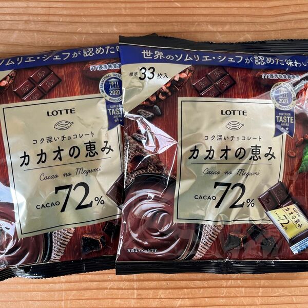 LOTTE カカオの恵み 72％ 131g入り×2袋セット