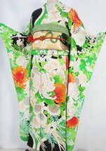 3981■ 優雅で気品高い和の花咲き 刺繍 振袖 ■ひまわり_画像1