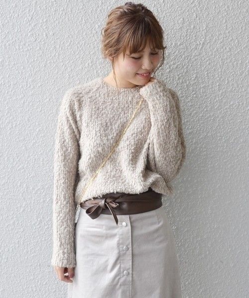Khaju もふもふトップス ベージュ