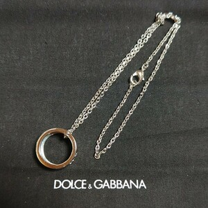 証明書付き 美品 イタリア製 DOLCE&GABBANA 2way ネックレス リング D&G 本物 正規品