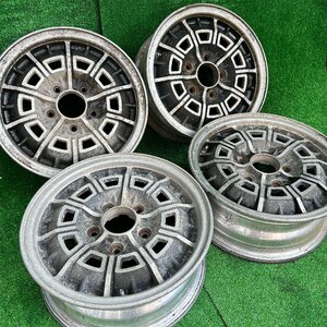 14×5.5j 5h ＋25 114.3 TOPY トピー ダンロップ 3 旧車 希少 当時物 アルミ ホイール ホイル 14 インチ in 5穴 pcd 4本 菅14-259