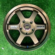 15×6.5j 5h ＋40 114.3 RAYS レイズ ボルクレーシング TE-37 グラベル 希少 アルミ ホイール ホイル 15 インチ in 5穴 pcd 2本 菅15-304_画像3