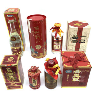 【中国酒8本セット】金州王牌490ml 古越龍山500ml 一品留香500ml 女児紅500ml 四特窖酒200ml 酒郷坊125ml まとめて 紹興酒 白酒/未開栓