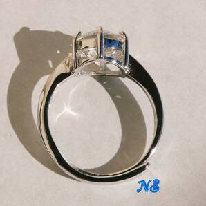 モアサナイト 指輪 3ct ポルトガルカット ロシアン 百花 フリーサイズ リング 9mm ３カラット sv925 ダイヤモンドの画像4