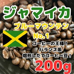 【自家焙煎コーヒー豆】ジャマイカ　ブルーマウンテンNo.1　200g　約20杯分/200g(珈琲豆or粉) 