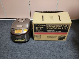 ZOJIRUSHI 象印 IH炊飯ジャー NP-GH05-XT 2017年製 ステンレスブラウン 3合炊き 0.54L 中古