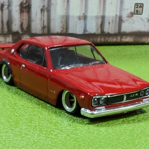 ★1/64トミカサイズ ハコスカＧＴ-Ｒ改深リム、ローダウン③、★他にも色々出品中!の画像5