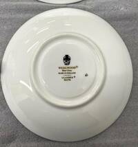 #89【中古美品】【WEDGWOOD】ウェッジウッド ユーランダーパウダーブルー ティーカップ＆ソーサー2客セット（ピオニー）_画像10