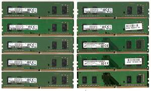 DDR4 ★ メーカーバラ　1Rx16　PC4-2400T-UC0　4GB×10枚セット ★ 片面チップ ★