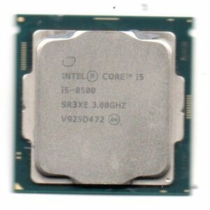 Intel ★ Core i5-8500　SR3XE ☆ 3.00GHz (4.10GHz)／9MB／8GT/s　6コア ☆ ソケットFCLGA1151 ☆