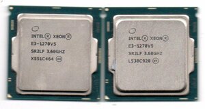 Intel ★ XEON　E3-1270V5　SR2LF　2個セット ★ 3.60GHz (4.00GHz)／8MB／8GT/s　4コア ★ ソケットFCLGA1151 ★