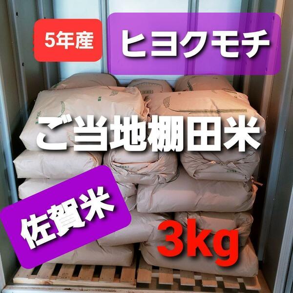 令和5年産もち米！！佐賀産ヒヨクモチ3キロ 新米