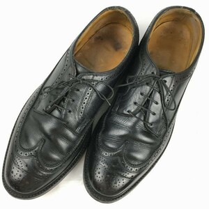 93年製?　FLORSHEIM　フローシャイム インペリアル　ケンムール　ウイングチップ　ビジネスシューズ　黒　サイズ9.5D 管NO.WZG-130