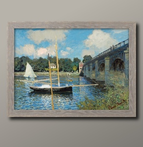 Art hand Auction 0765■무료배송!! 아트 포스터 페인팅 A3 사이즈 Claude Monet The Bridge at Argenteuil 일러스트레이션 북유럽 무광택 용지, 주택, 내부, 다른 사람
